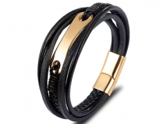 HY Wholesale Leather Bracelets Jewelry Popular Leather Bracelets-HY0130B429