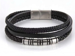 HY Wholesale Leather Bracelets Jewelry Popular Leather Bracelets-HY0058B026