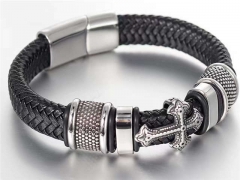 HY Wholesale Leather Bracelets Jewelry Popular Leather Bracelets-HY0133B196