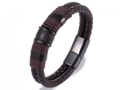 HY Wholesale Leather Bracelets Jewelry Popular Leather Bracelets-HY0135B091