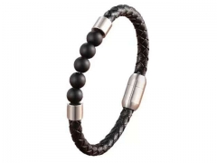 HY Wholesale Leather Bracelets Jewelry Popular Leather Bracelets-HY0130B040