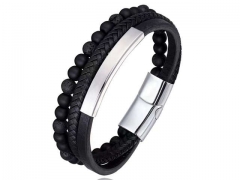 HY Wholesale Leather Bracelets Jewelry Popular Leather Bracelets-HY0136B101