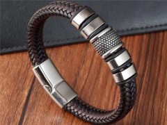 HY Wholesale Leather Bracelets Jewelry Popular Leather Bracelets-HY0133B106