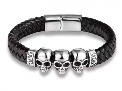 HY Wholesale Leather Bracelets Jewelry Popular Leather Bracelets-HY0135B015