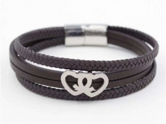 HY Wholesale Leather Bracelets Jewelry Popular Leather Bracelets-HY0129B167