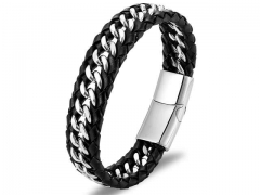 HY Wholesale Leather Bracelets Jewelry Popular Leather Bracelets-HY0120B162