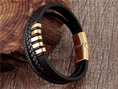 HY Wholesale Leather Bracelets Jewelry Popular Leather Bracelets-HY0137B010
