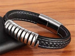 HY Wholesale Leather Bracelets Jewelry Popular Leather Bracelets-HY0130B156