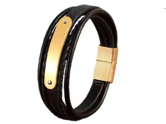 HY Wholesale Leather Bracelets Jewelry Popular Leather Bracelets-HY0130B354