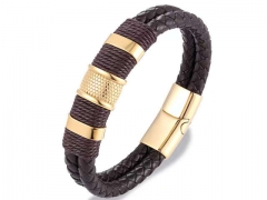 HY Wholesale Leather Bracelets Jewelry Popular Leather Bracelets-HY0135B090