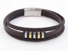 HY Wholesale Leather Bracelets Jewelry Popular Leather Bracelets-HY0129B184