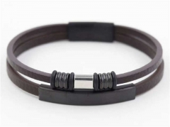 HY Wholesale Leather Bracelets Jewelry Popular Leather Bracelets-HY0129B078