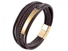 HY Wholesale Leather Bracelets Jewelry Popular Leather Bracelets-HY0136B184