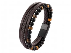 HY Wholesale Leather Bracelets Jewelry Popular Leather Bracelets-HY0120B171