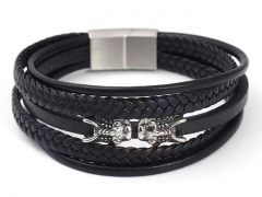 HY Wholesale Leather Bracelets Jewelry Popular Leather Bracelets-HY0137B022