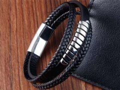 HY Wholesale Leather Bracelets Jewelry Popular Leather Bracelets-HY0133B043