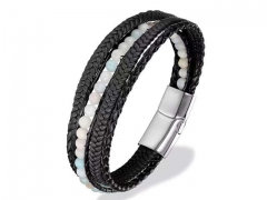 HY Wholesale Leather Bracelets Jewelry Popular Leather Bracelets-HY0135B085