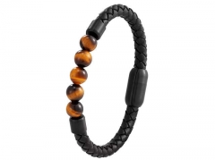 HY Wholesale Leather Bracelets Jewelry Popular Leather Bracelets-HY0120B075