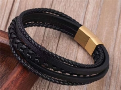 HY Wholesale Leather Bracelets Jewelry Popular Leather Bracelets-HY0137B023