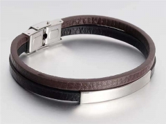 HY Wholesale Leather Bracelets Jewelry Popular Leather Bracelets-HY0133B242
