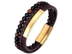 HY Wholesale Leather Bracelets Jewelry Popular Leather Bracelets-HY0136B099