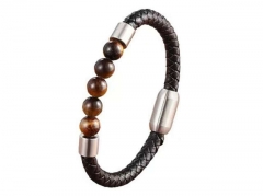 HY Wholesale Leather Bracelets Jewelry Popular Leather Bracelets-HY0130B039