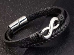 HY Wholesale Leather Bracelets Jewelry Popular Leather Bracelets-HY0133B244