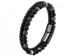 HY Wholesale Leather Bracelets Jewelry Popular Leather Bracelets-HY0133B108