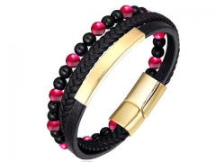 HY Wholesale Leather Bracelets Jewelry Popular Leather Bracelets-HY0136B116