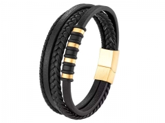 HY Wholesale Leather Bracelets Jewelry Popular Leather Bracelets-HY0120B289