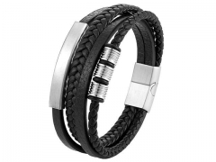 HY Wholesale Leather Bracelets Jewelry Popular Leather Bracelets-HY0120B065