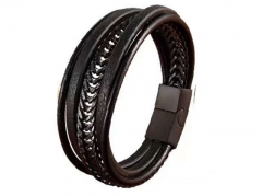 HY Wholesale Leather Bracelets Jewelry Popular Leather Bracelets-HY0130B427