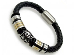 HY Wholesale Leather Bracelets Jewelry Popular Leather Bracelets-HY0041B025