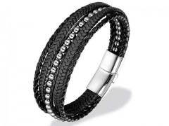 HY Wholesale Leather Bracelets Jewelry Popular Leather Bracelets-HY0135B082