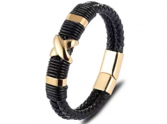 HY Wholesale Leather Bracelets Jewelry Popular Leather Bracelets-HY0130B388