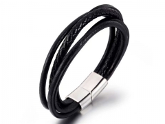 HY Wholesale Leather Bracelets Jewelry Popular Leather Bracelets-HY0132B171