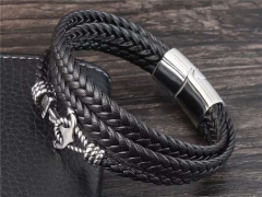 HY Wholesale Leather Bracelets Jewelry Popular Leather Bracelets-HY0133B163
