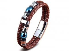 HY Wholesale Leather Bracelets Jewelry Popular Leather Bracelets-HY0130B437