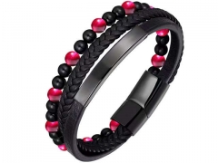 HY Wholesale Leather Bracelets Jewelry Popular Leather Bracelets-HY0136B110