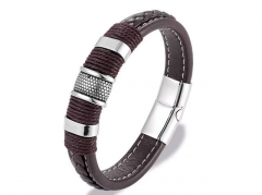 HY Wholesale Leather Bracelets Jewelry Popular Leather Bracelets-HY0135B070