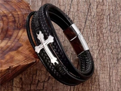 HY Wholesale Leather Bracelets Jewelry Popular Leather Bracelets-HY0137B042