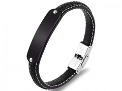 HY Wholesale Leather Bracelets Jewelry Popular Leather Bracelets-HY0130B064