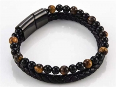 HY Wholesale Leather Bracelets Jewelry Popular Leather Bracelets-HY0058B011