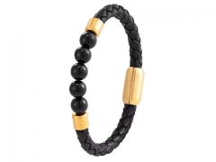 HY Wholesale Leather Bracelets Jewelry Popular Leather Bracelets-HY0120B038