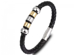 HY Wholesale Leather Bracelets Jewelry Popular Leather Bracelets-HY0120B280