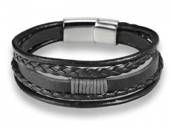 HY Wholesale Leather Bracelets Jewelry Popular Leather Bracelets-HY0135B092