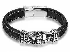 HY Wholesale Leather Bracelets Jewelry Popular Leather Bracelets-HY0130B311