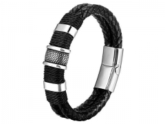 HY Wholesale Leather Bracelets Jewelry Popular Leather Bracelets-HY0133B075