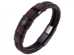 HY Wholesale Leather Bracelets Jewelry Popular Leather Bracelets-HY0136B214