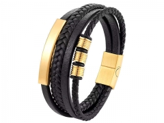 HY Wholesale Leather Bracelets Jewelry Popular Leather Bracelets-HY0120B066